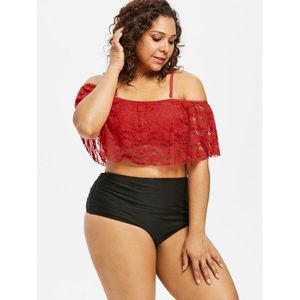 Lace Bikini Top with Bottoms